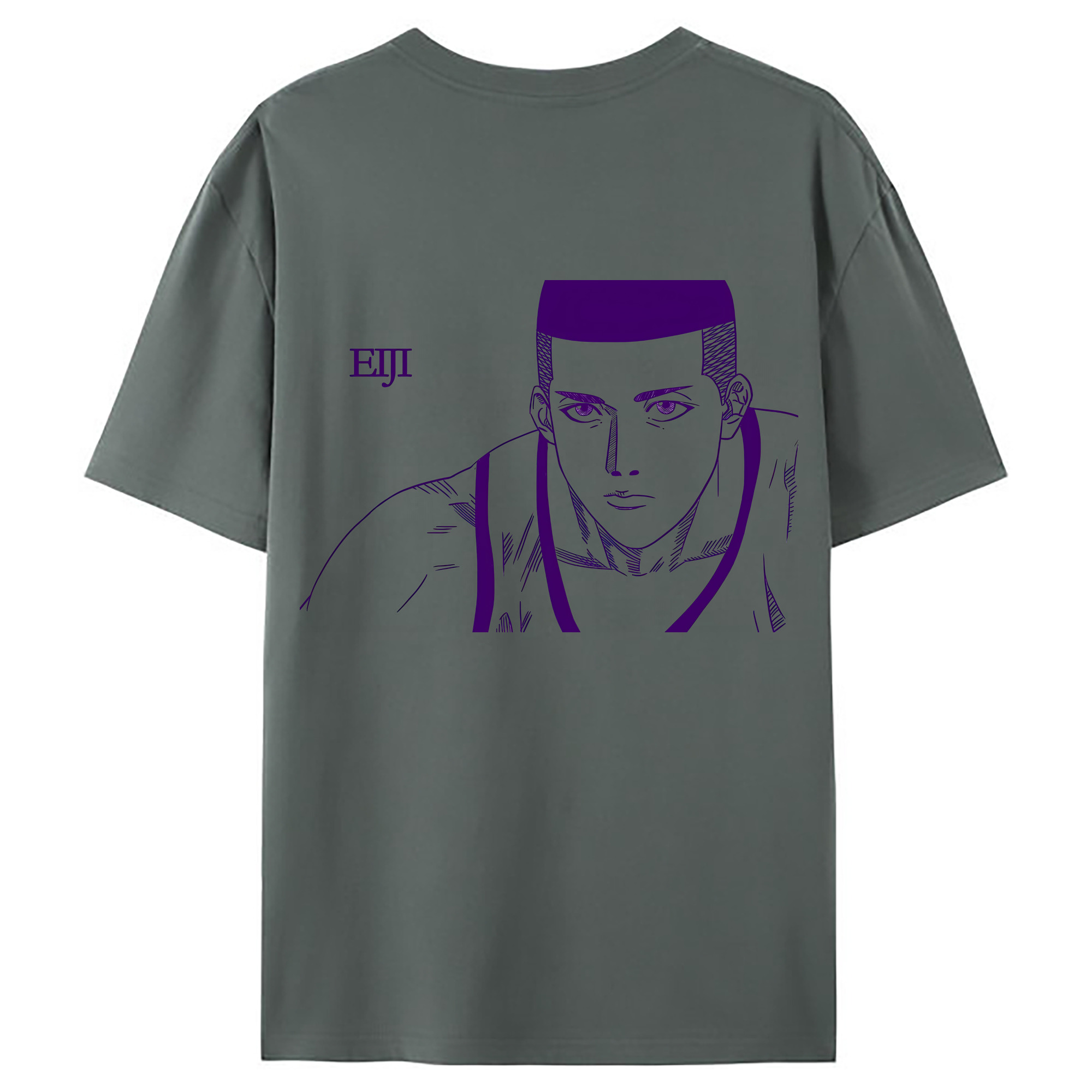 （画像用） SLAM DUNK／スラムダンク 綿100％ メンズ半袖Tシャツ（バックプリント） 通気性